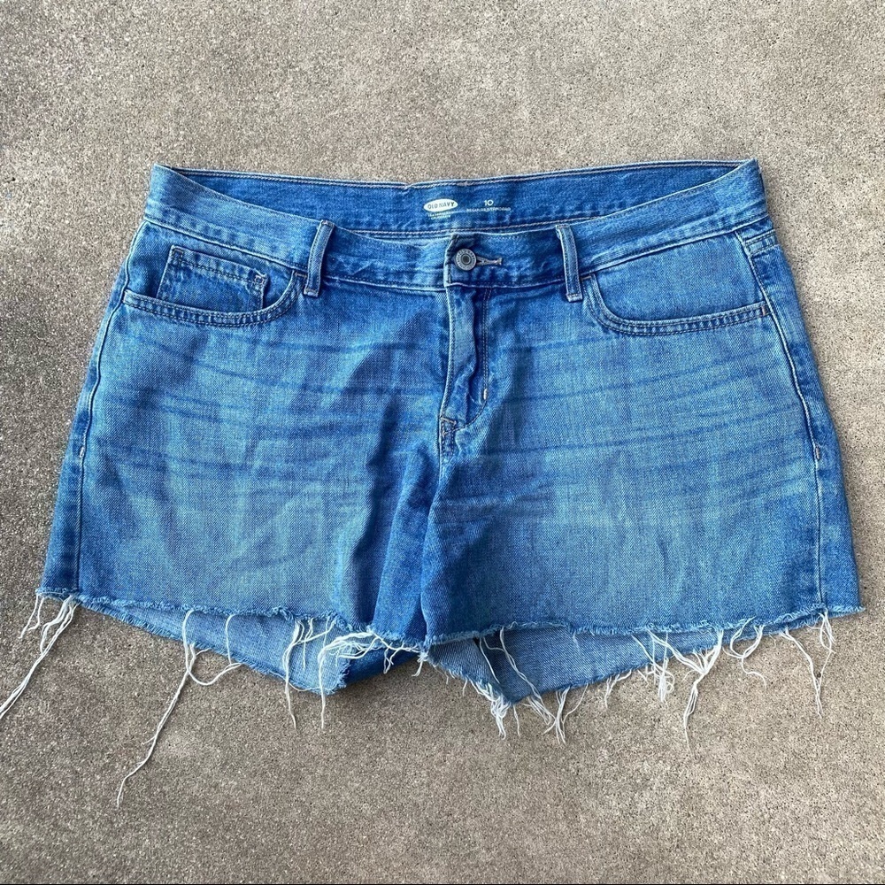 Old Navy Distressed Hem Jean Shorts